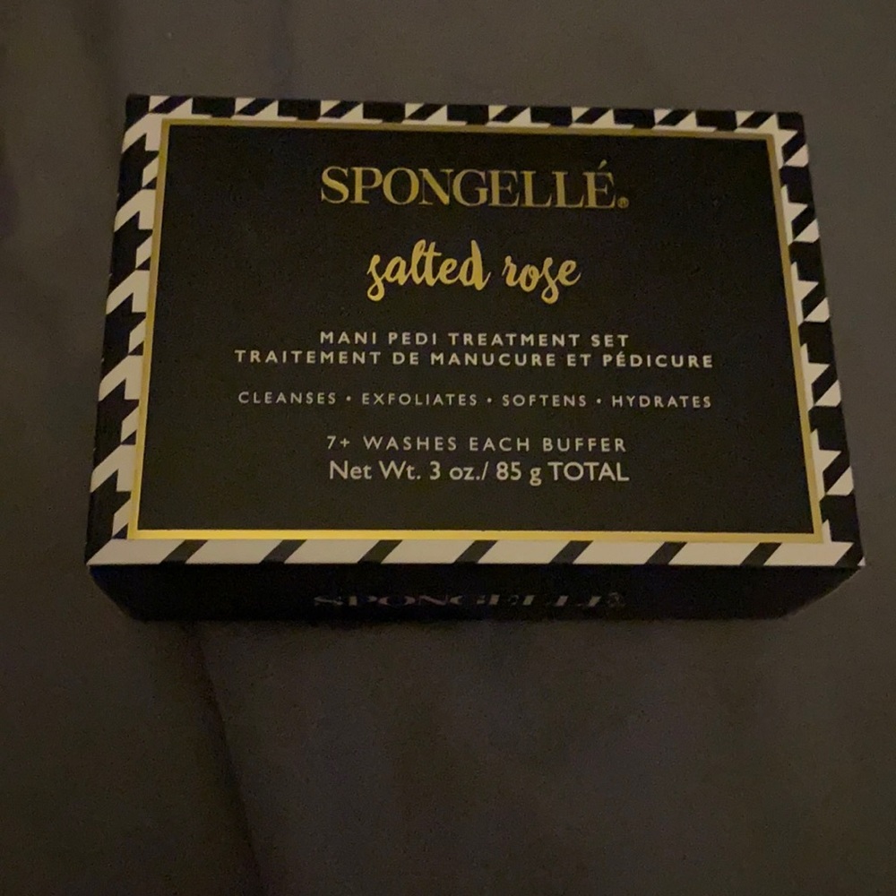 Spongelle salted rose mani treatment set